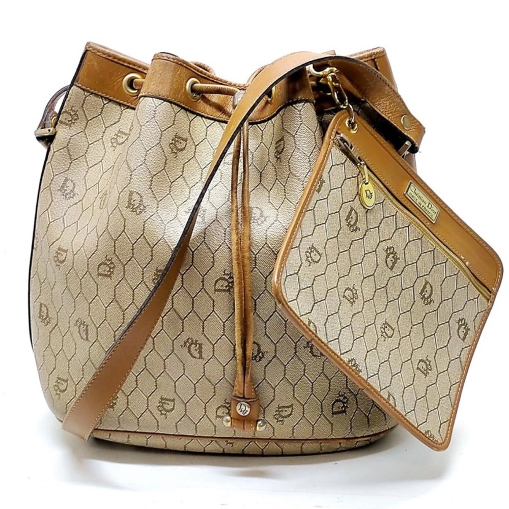 Christian Dior Honeycomb Crossbody w/ Pouch